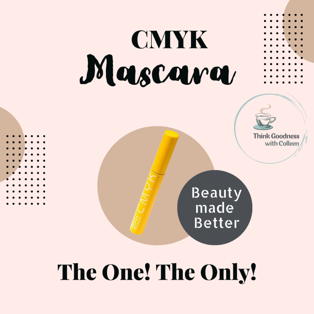 Light pink image with CMYK mascara graphics thst says the one, the only 