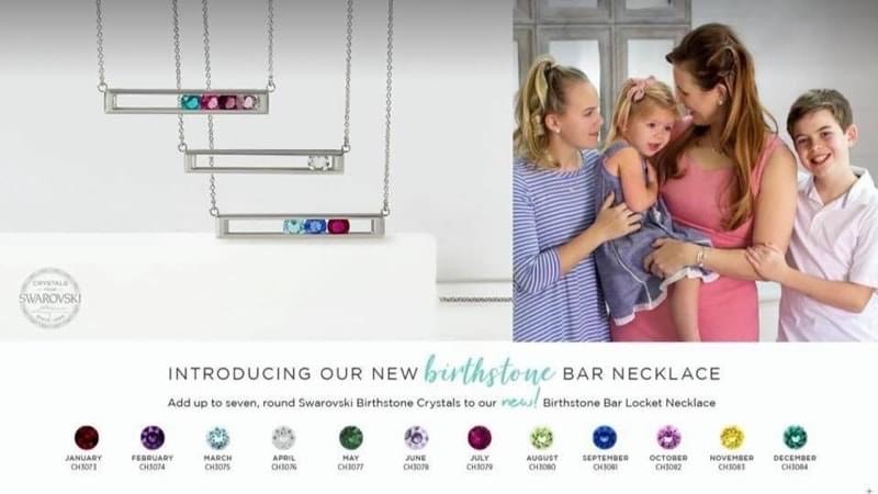 Birthstone Bar Living Lockets to tell your story in sliver with birthstones of the year