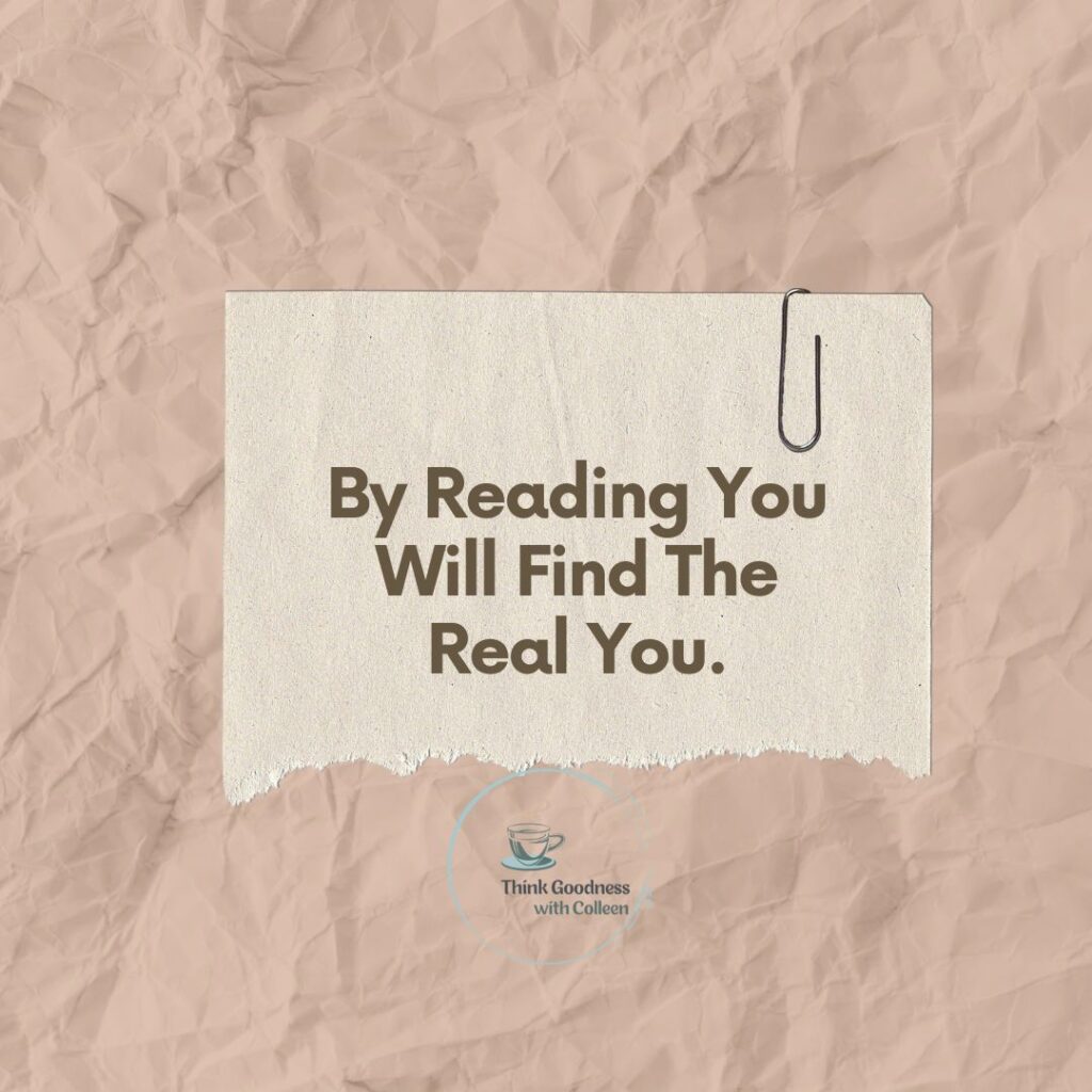 paper bag background and the words say by reading you will find the real you