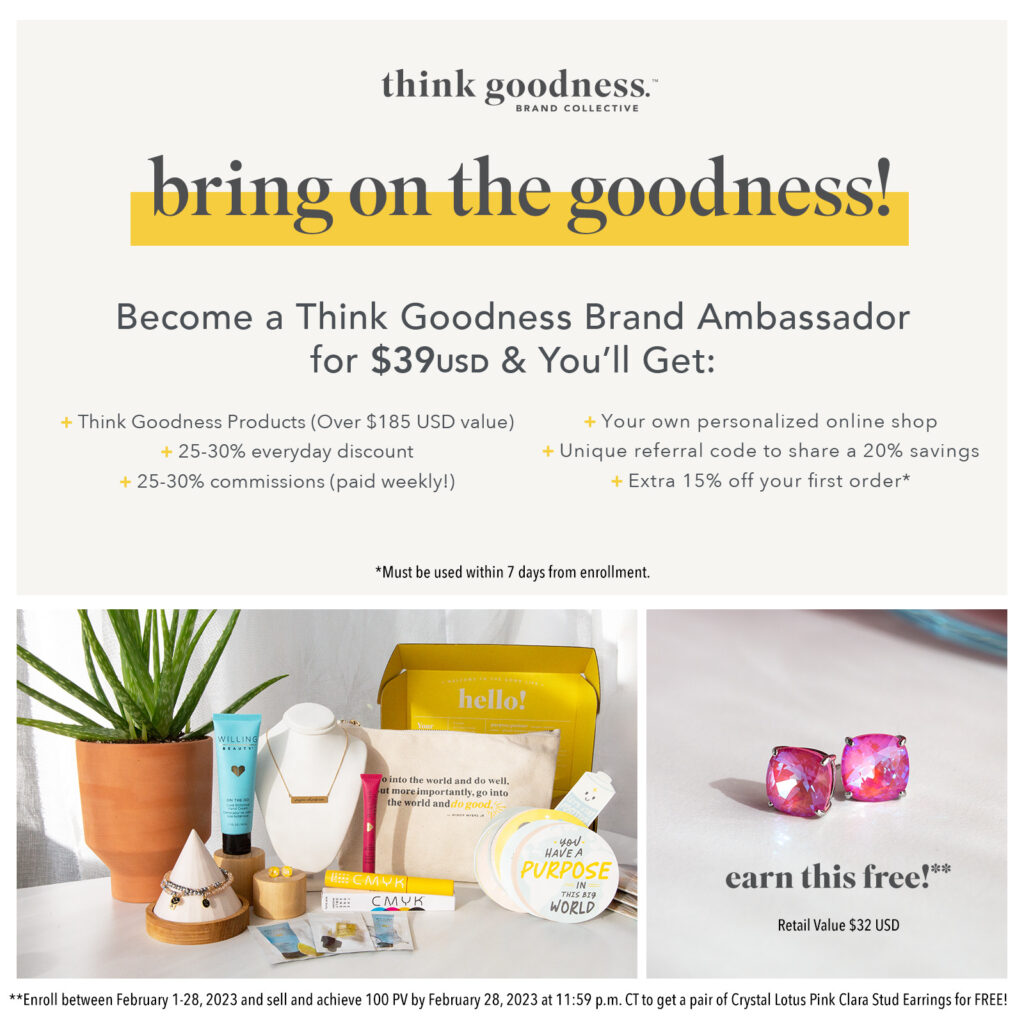 Think Goodness join flyer for February 2023