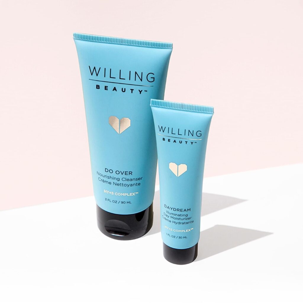 An image of Willing beauty’s do over nourishing cleanser and daydream illuminating day moisturizer 