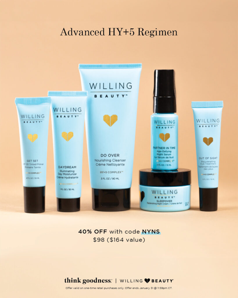 Advanced HY+5 Willing Beauty Regimen in our January Skincare Promotion