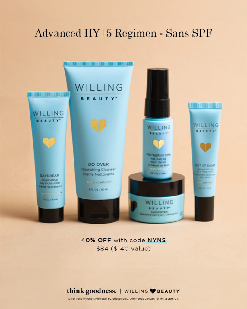 Advanced HY+5 Willing Beauty Regimen-Sans SPF in our January Skincare Promotion