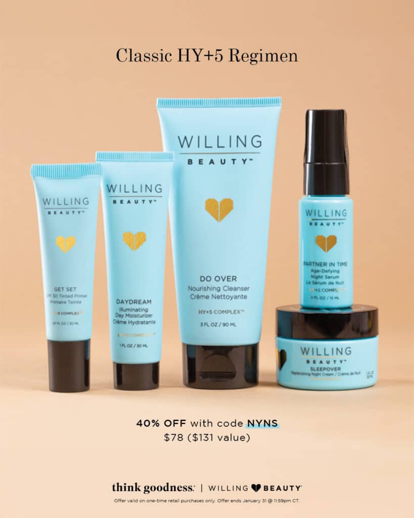 Classic HY+5 Willing Beauty Regimen in our January Skincare Promotion