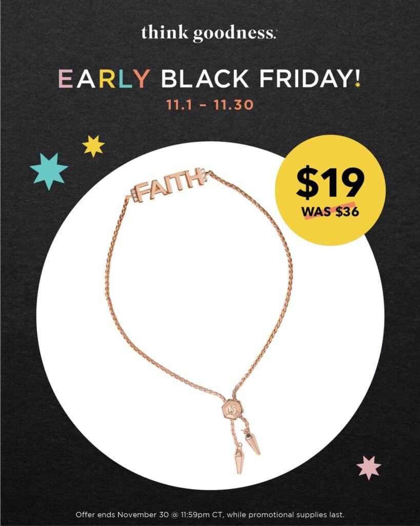 Faith bolo bracelet is part of the early Black Friday sales